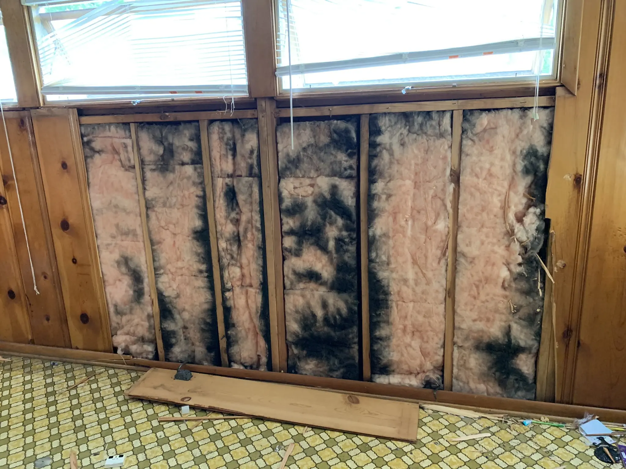 a room that has some kind of insulation in it