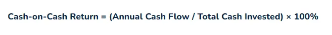 cash on cash return formula