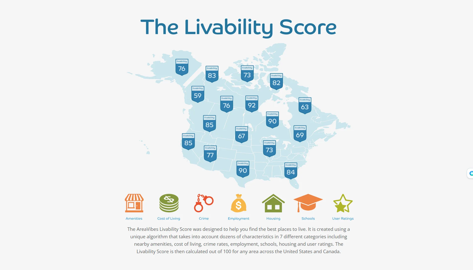 the livability score map