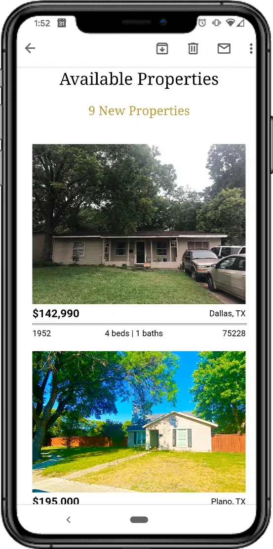 Phone display new western properties